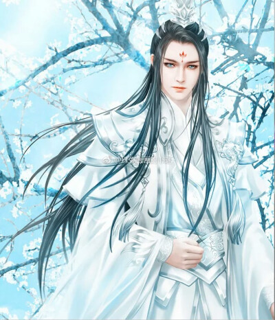 绝色白衣古风美男