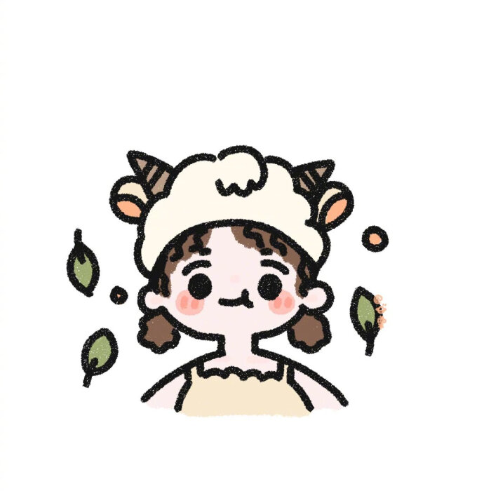 背景图 女头像 可爱 插画