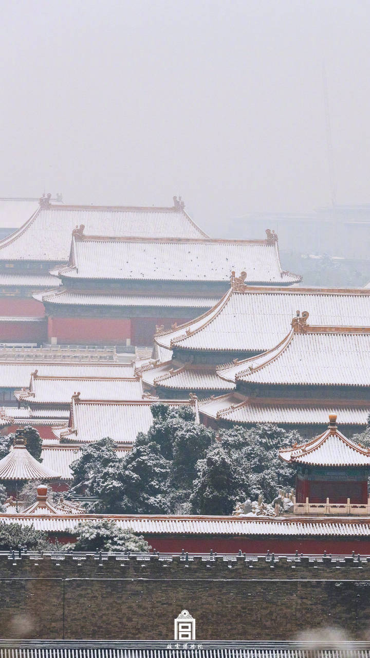 紫禁城的初雪,冬日的故宫真的很美.