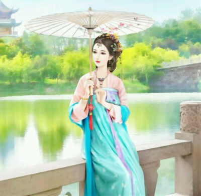 古装手绘古诗词