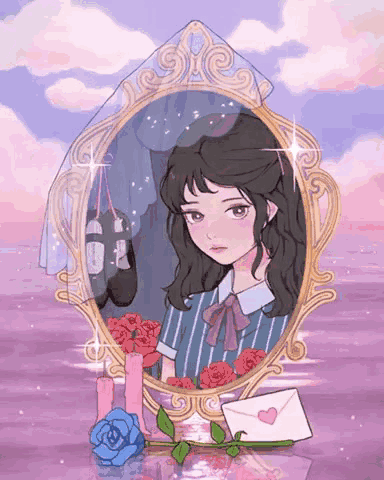 少女心事插画