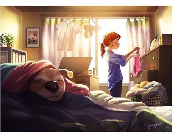一位洛杉矶插画师 yaoyaomva,画下了自己的独居生活,希望给每个独自