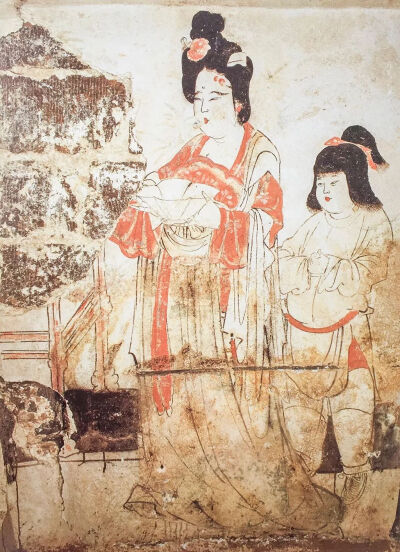 唐末五代初(约942年 河北曲阳王处直墓彩绘浮雕&壁画