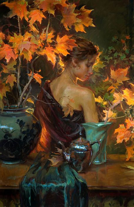 浪漫写实主义风格,来自美国当代画家daniel f.gerhartz.