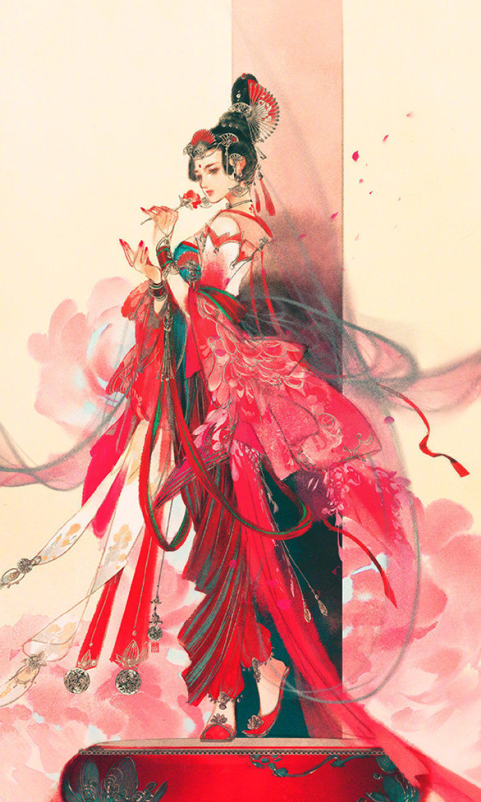 古风美人插画,太好看啦|伊吹鸡腿子