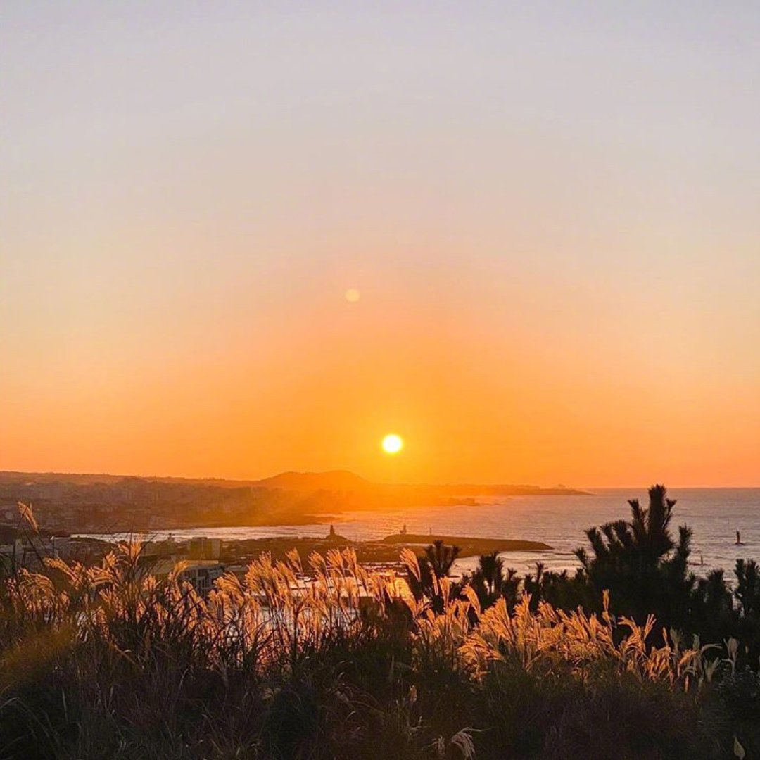 济州岛的温柔夕阳