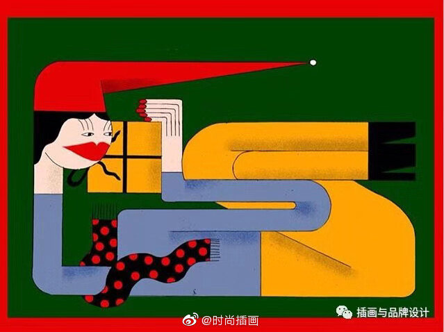 美国插画师 stefhany y lozano这些作品有着大胆的配色和有趣的构图