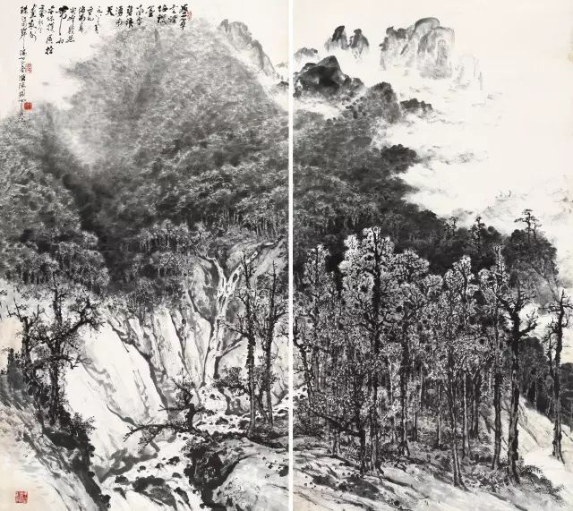 岭南画派代表人物关山月(1912-2000)作品 /以山水画闻名于世,坚持岭南