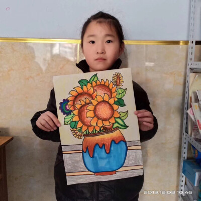儿童画 向日葵