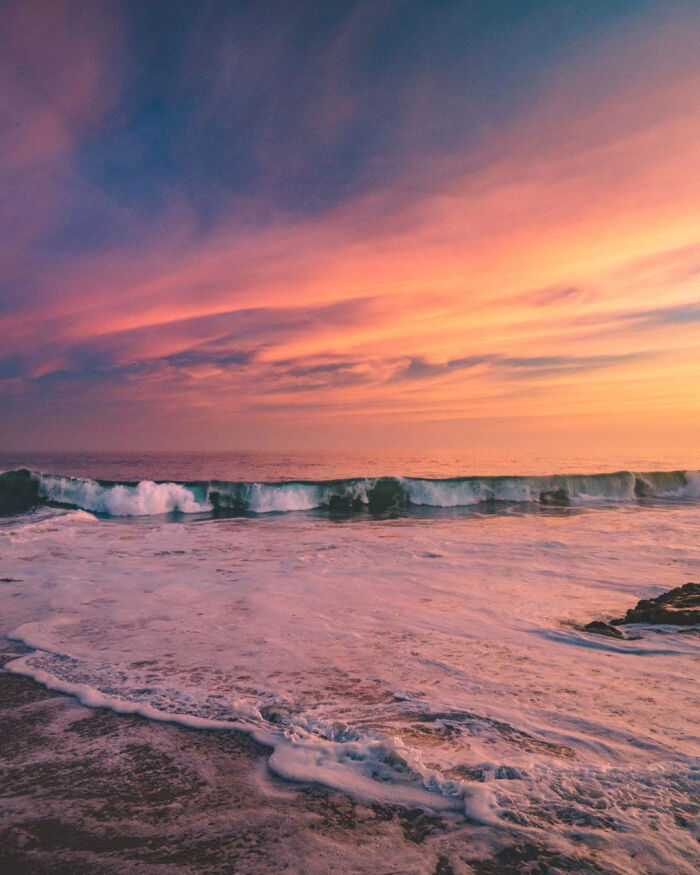 海边的黄昏,也可以有很多种颜色