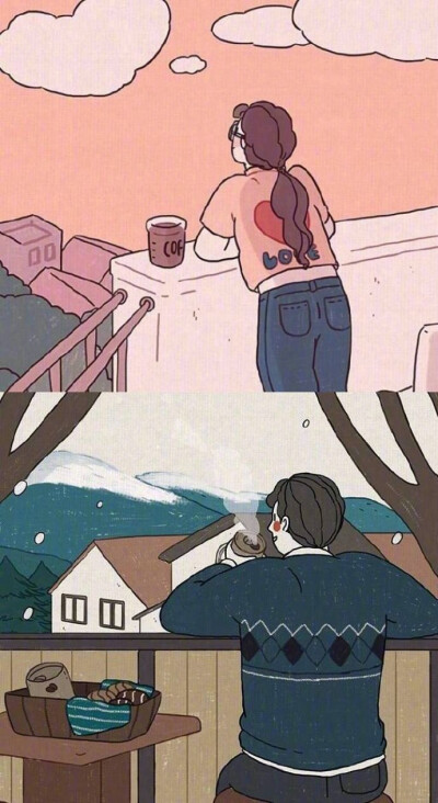 异地恋的桌面