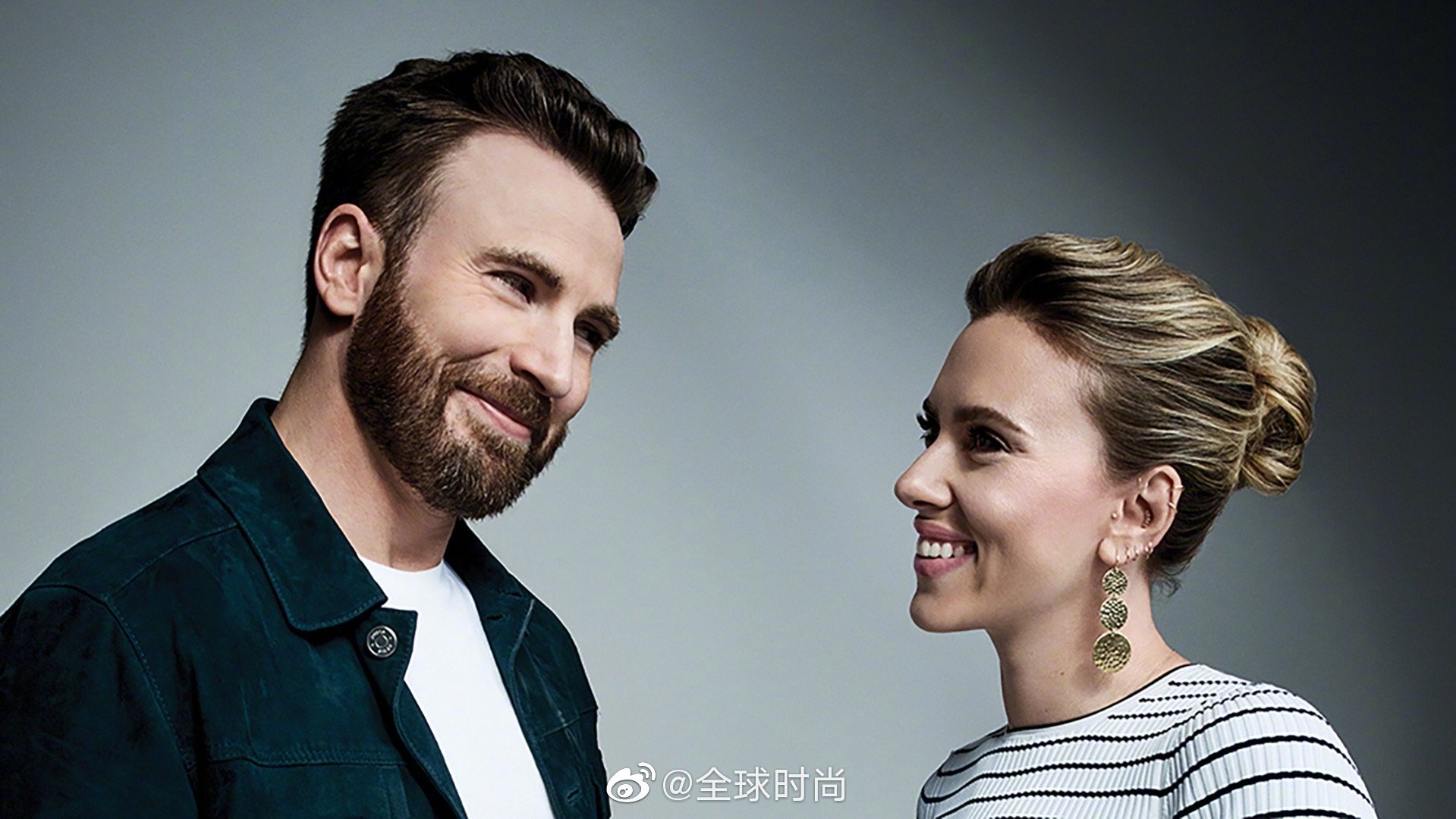 美队寡姐重聚#chris evans#scarlett johansson 美队和黑寡妇