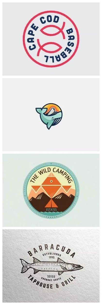 分享一个比较全面的各类鱼logo的设计案例,这些鱼的logo设计希望能给