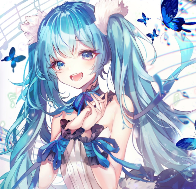 动漫头像古风初音少女