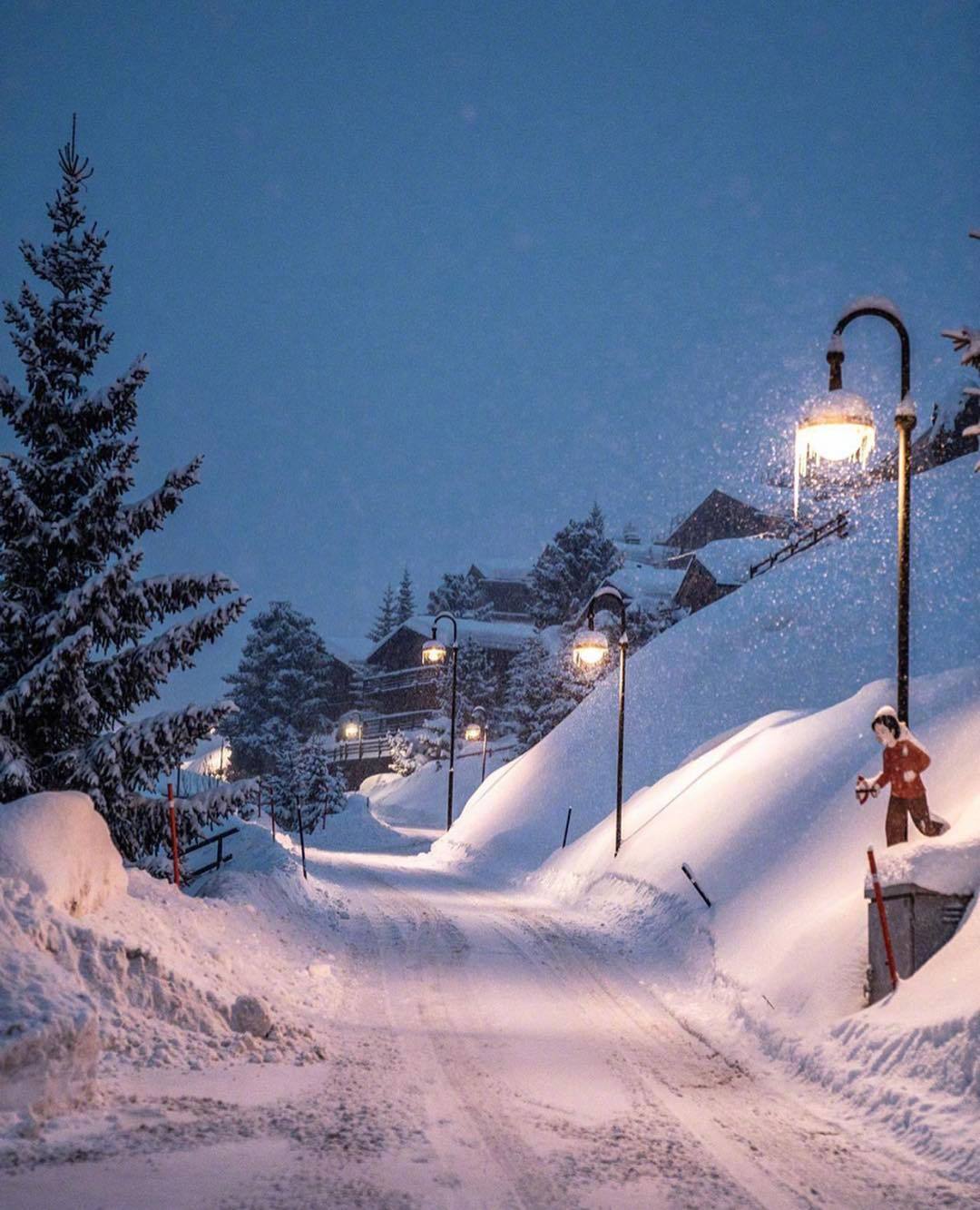 浪漫的雪夜.ins:switzerland.vacations
