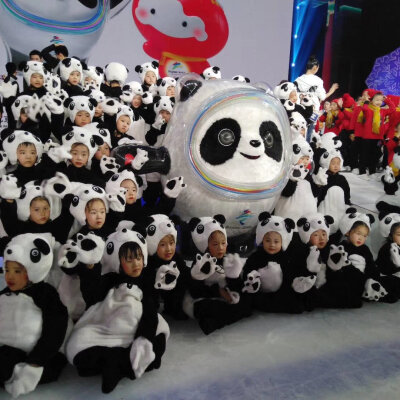 北京冬奥会吉祥物冰墩墩 广州美术学院团队设计的熊猫"冰墩墩"成为了