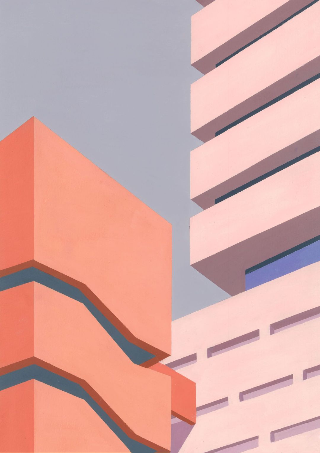 几何图案手绘出的建筑美学 by bianca wilson #灵感的诞生