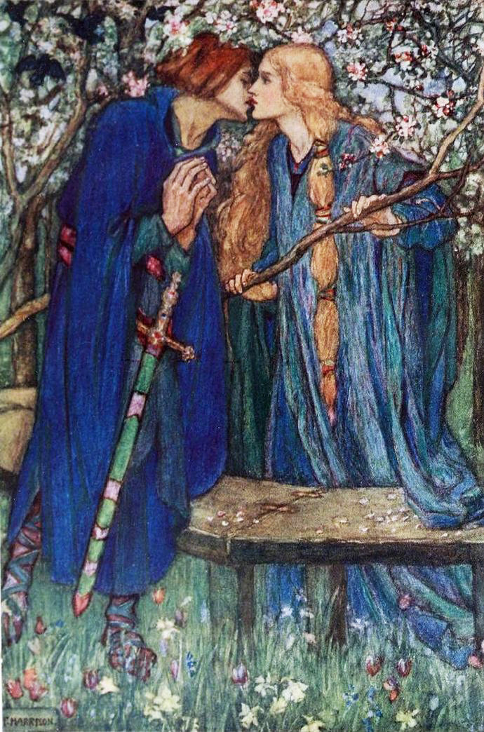 拉斐尔前派画家florence harrison 20世纪早期插画作品.