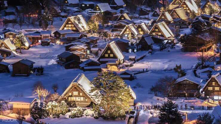 和环妹一起来旅行 白川乡 日本小众完爆北海道的水墨画雪景童话村落