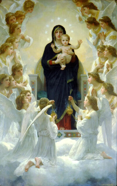 《圣母玛利亚与天使》