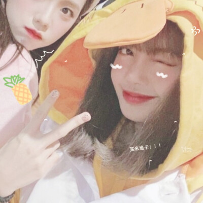 lisa and jisoo金智秀闺蜜头像/情头沈承欢贴纸陈佳琪微博 侵删致歉