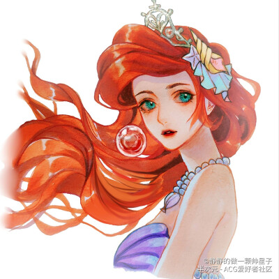 画师水印迪士尼海的女儿