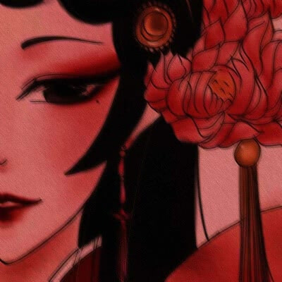 红色古风人物