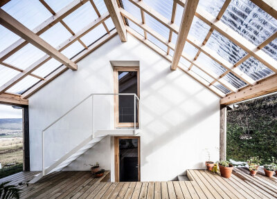 【民宿】木构架/坡屋顶/改造/拼接/玻璃/半透明