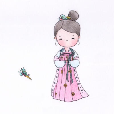 超可爱卡通小女孩