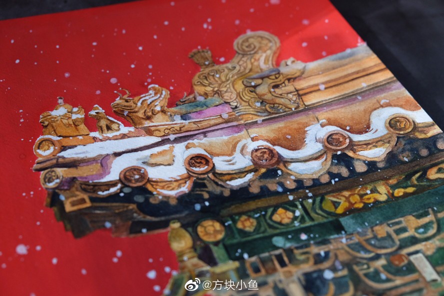 【故宫红墙雪景】