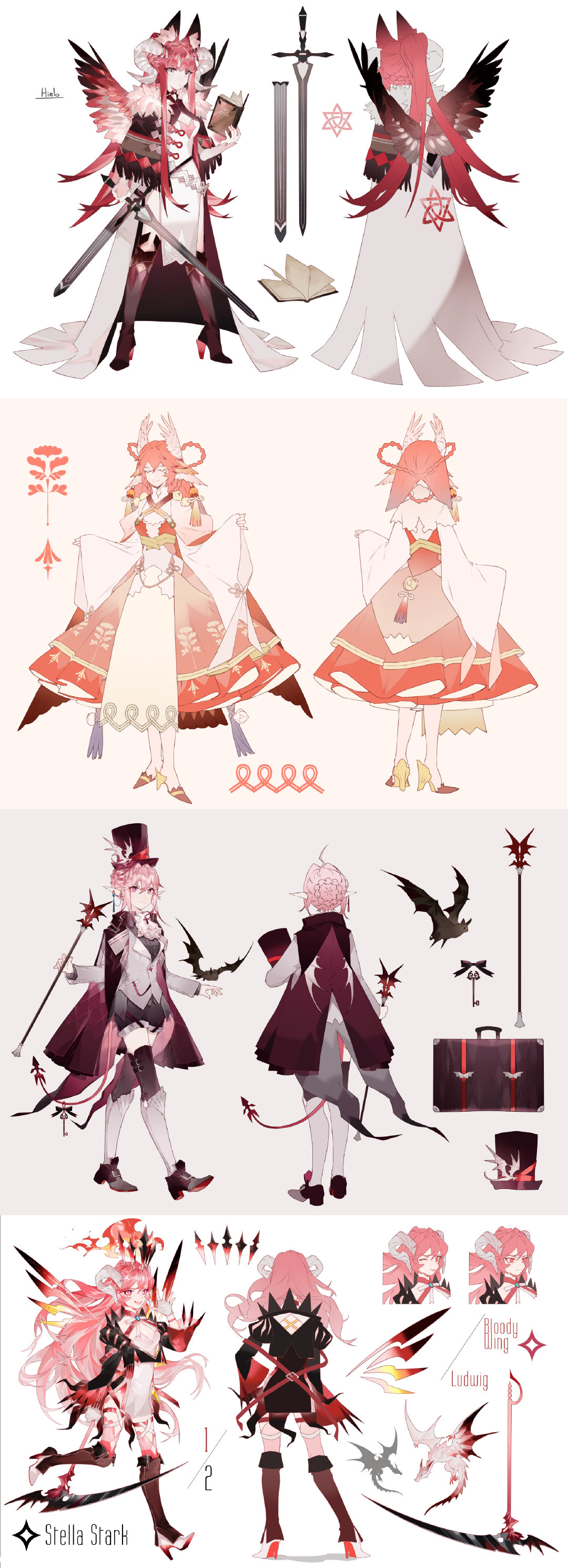 画师见水印人设 立绘 sai 微博 画师 ps 绘画 板绘 双马尾 可爱 帅气