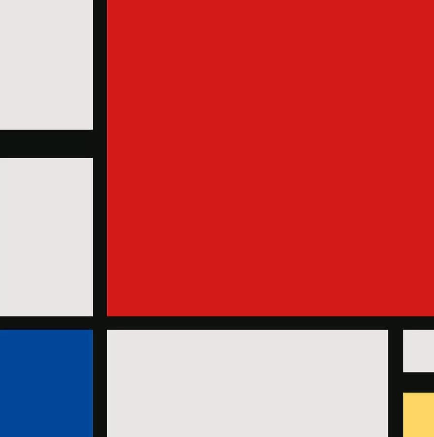 皮特·蒙德里安(piet mondrian)《composition ii in red, blue, and