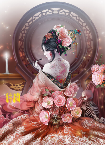 古风美人 . 血姬 插画师:绯澜