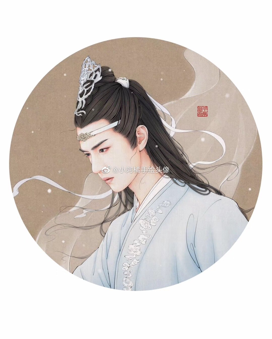 王一博古装壁纸王一博手绘饭绘漫画