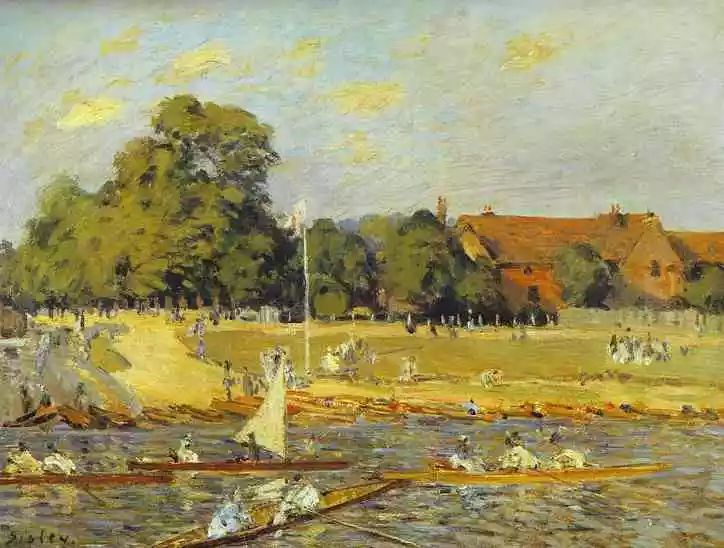 阿尔弗莱德·西斯莱《regatta at hampton court》