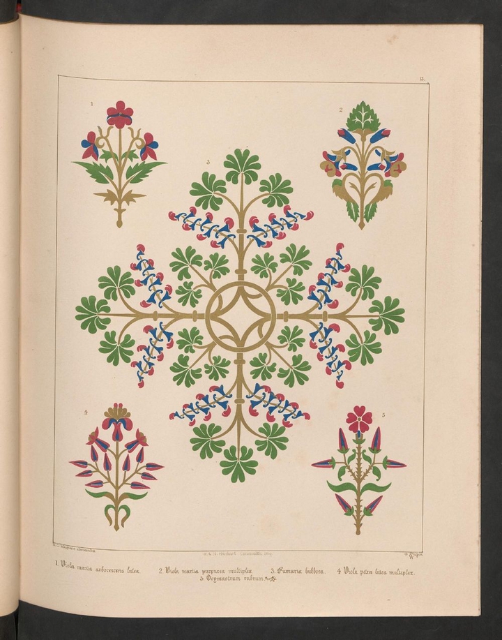 《floriated ornament》(花卉装饰图案)是augustus welby pugin(19