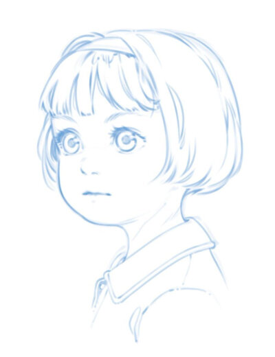 手绘 插画 线稿 手稿 黑白素材 少女 服装设计 p站 人物设计 素描