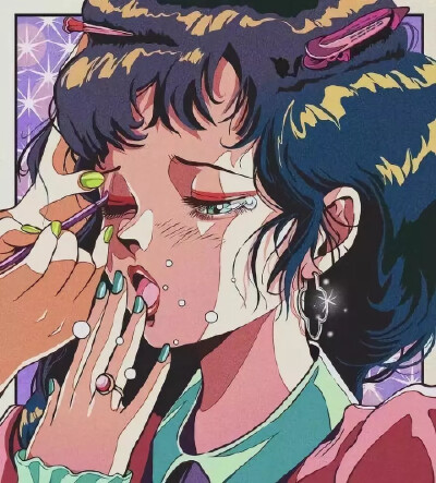 复古风插画头像