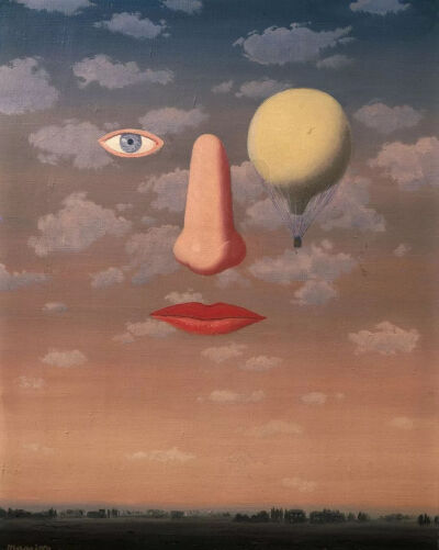 勒内·马格利特《美丽的关系》,布面油画,1967年