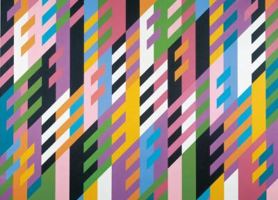 布里奇特·赖利《vespertino,布面油画,1988年 bridget riley 2015