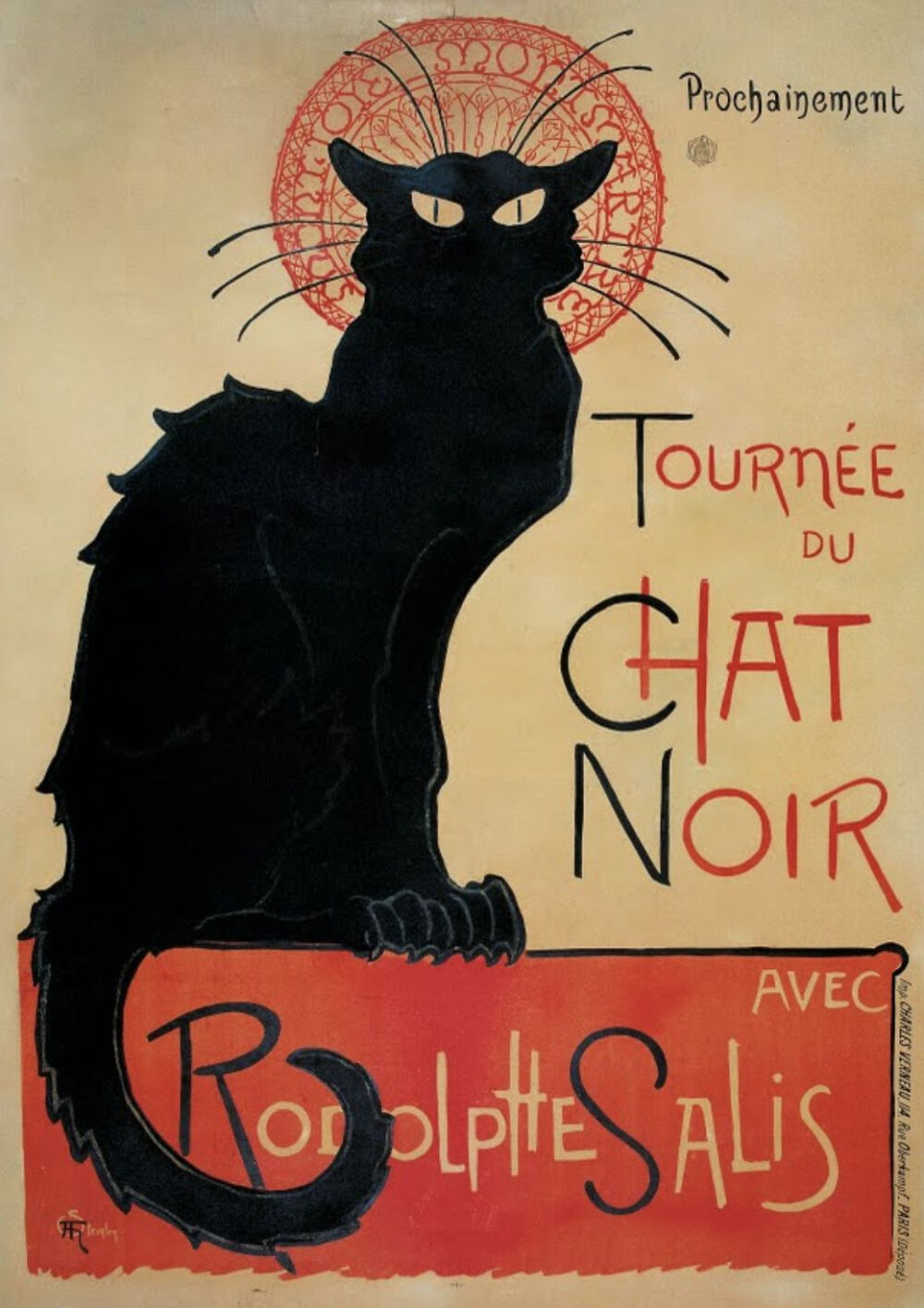 théophile steinlen《tournée du chat noir》,彩色石版画,1005×