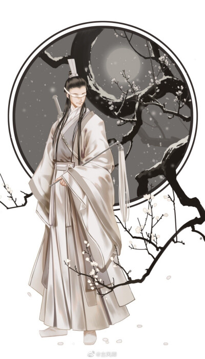 君子如兰,空谷幽香[心]古风动漫人物插画,魔道祖师系列.