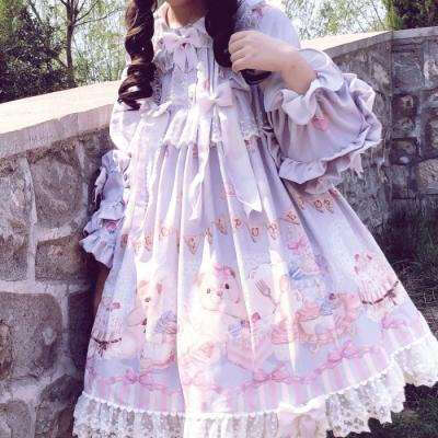 洛丽塔和汉服美美的裙摆.