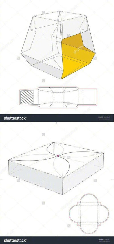 异形包装盒设计展开图