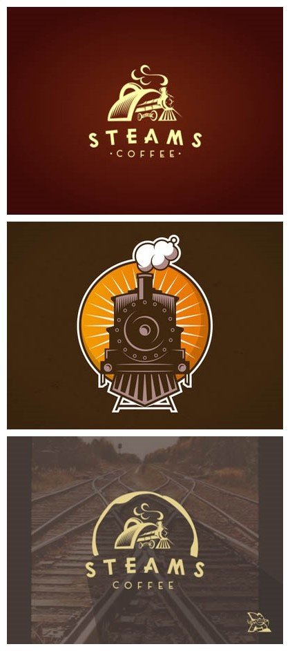 呜~呜~~呜~~一组超有力的火车头logo设计 #标志分享
