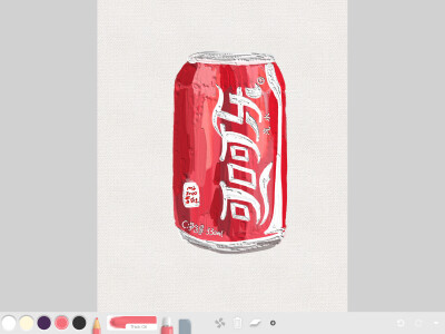 ipad手绘 可口可乐