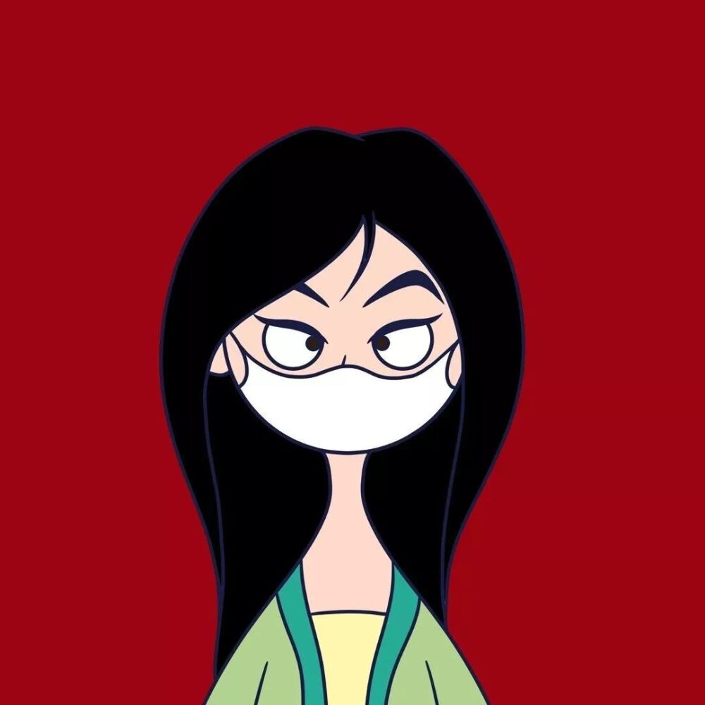 动漫头像 女头 团头 口罩系