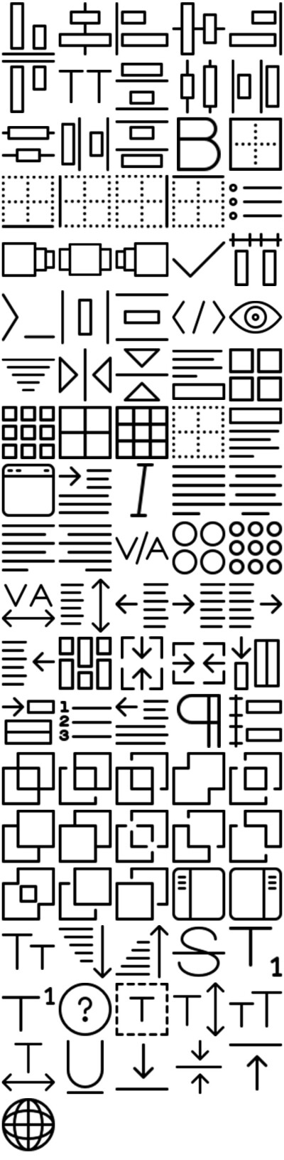 简约文本编辑软件手绘线性符号插图插画icon图标图案模板设计素材