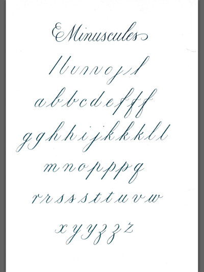 copperplate 花体英文书法