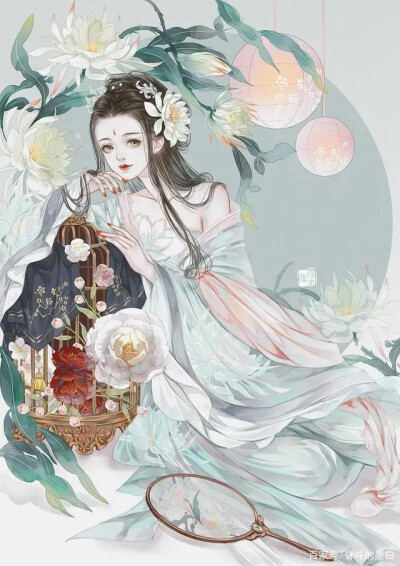 插画古风少女